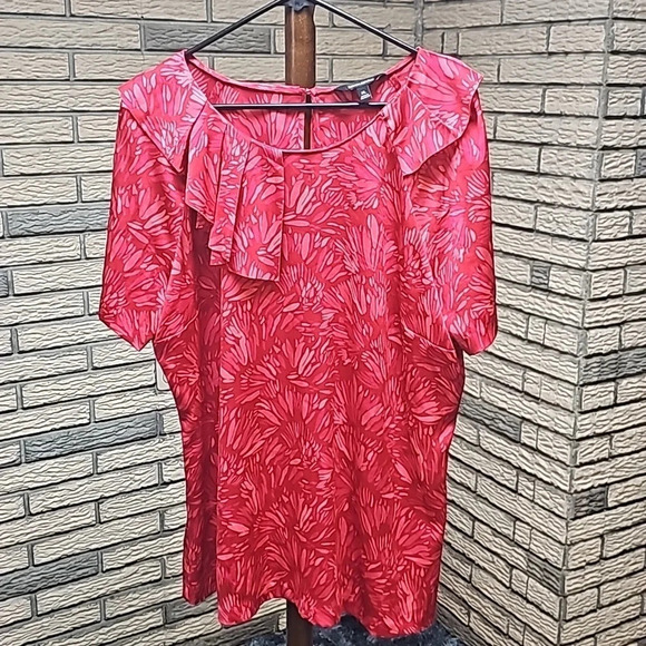 Banana Republic Ladies Ruffle Blouse Sz XL - Picture 1 of 9